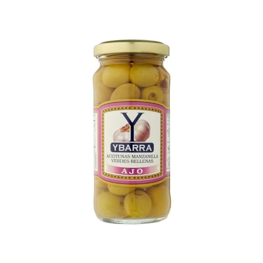Garlic Stuffed Olives - Ybarra - 240g