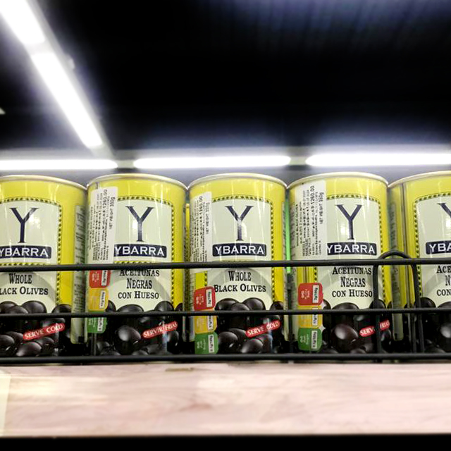 Ybarra Olives Display